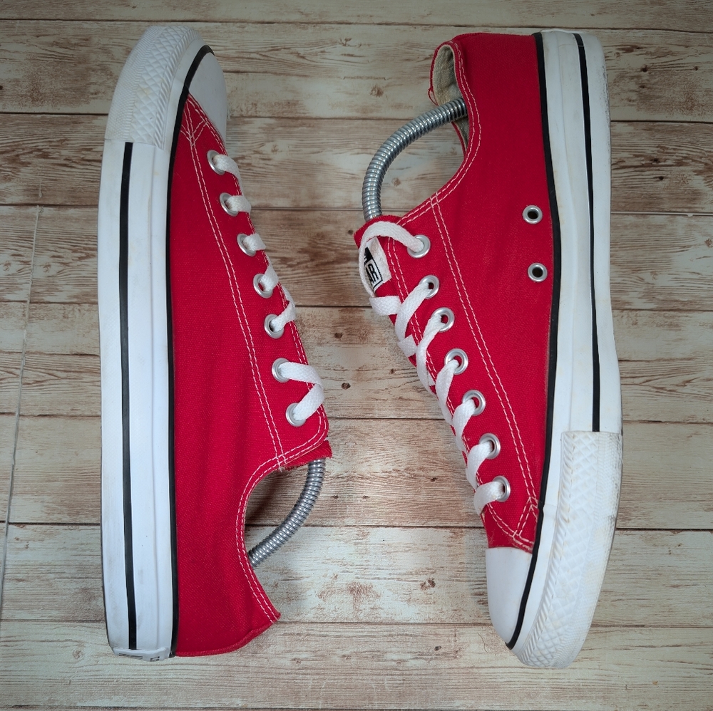 Converse All Star Chuck Taylor Low Top Red Sneakers Tennis Shoes Men's 10 - Picture 8 of 15